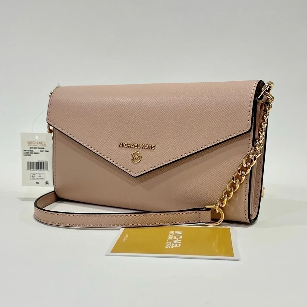 NEW Michael Kors Jet Set Charm Large Envelope Phone Crossbody Wallet Bag